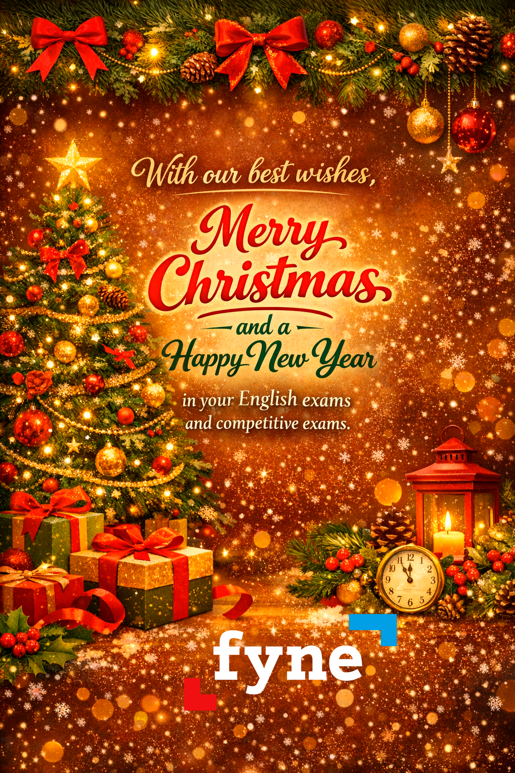 Nuestros mejores deseos Feliz Navidad y próspero Año Nuevo