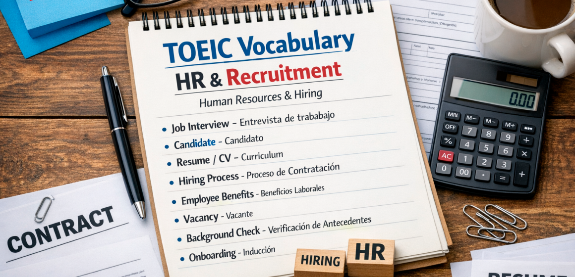 Vocabulario TOEIC en inglés para Recursos Humanos y Contratación