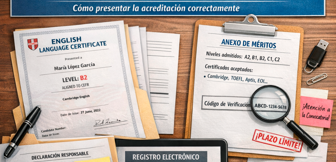 Certificado oficial de inglés en oposiciones