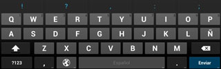 Ventana Android: Teclado en español