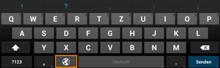 Ventana Android: Teclado en alemán