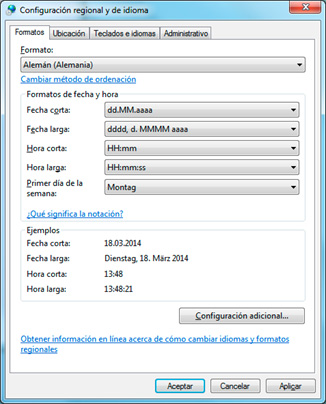 Escribir en alemán con teclado español: Configuración de idioma, formato