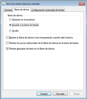 Escribir en alemán con teclado español: Config. barra de idioma